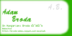 adam broda business card